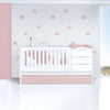 Convertible crib 70x140 cm white/light pink · Sero More Flamingo K546-M7742