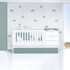 Convertible crib 70x140 cm white/eucalyptus · Sero More Eucalyptus K546-M7757