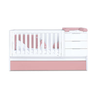 Convertible crib 70x140 cm white/pink · Sero More Quarzo K546-M7759