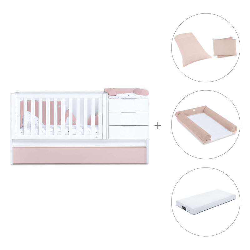 Convertível 70x140 cm branco/rosa claro · Sero More Flamingo K546-M7742