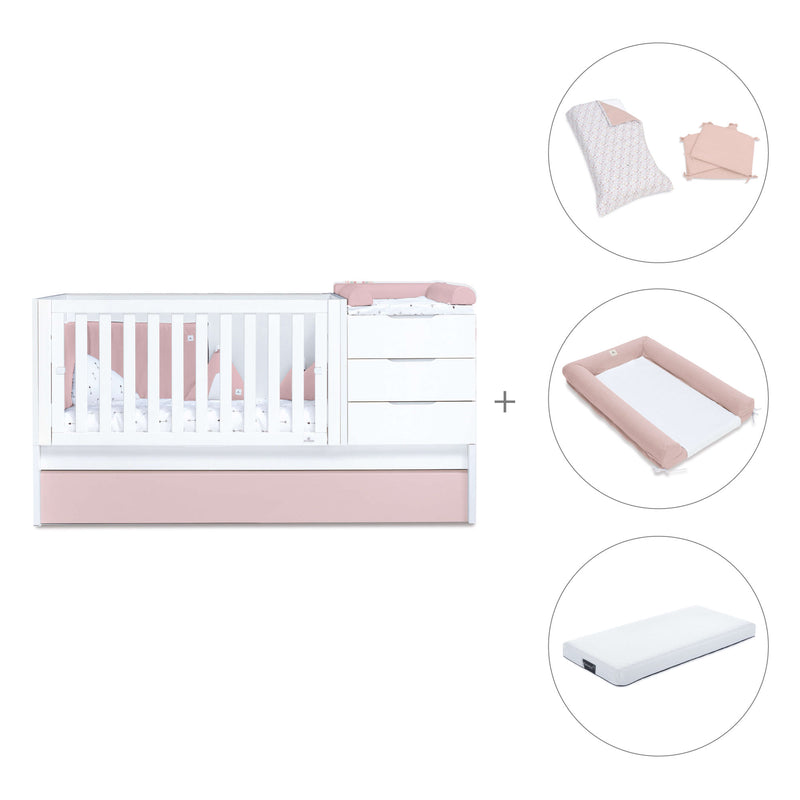 Convertível 70x140 cm branco/rosa claro · Sero More Flamingo K546-M7742