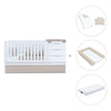 Convertible crib with drawers/trundle bed 70x140 cm white/beige · Sero More K546-M7753