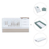 Convertible crib with drawers/trundle bed 70x140 cm white/beige · Sero More K546-M7753