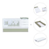 Convertible crib with drawers/trundle bed 70x140 cm white/green-olive · Sero More K546-M7756