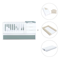 Convertível 70x140 cm branco/eucalipto · Sero More Eucalyptus K546-M7757