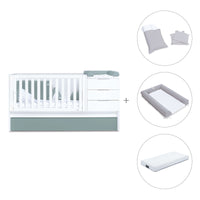 Convertível 70x140 cm branco/eucalipto · Sero More Eucalyptus K546-M7757