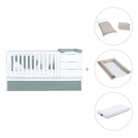 Convertível 70x140 cm branco/eucalipto · Sero More Eucalyptus K546-M7757