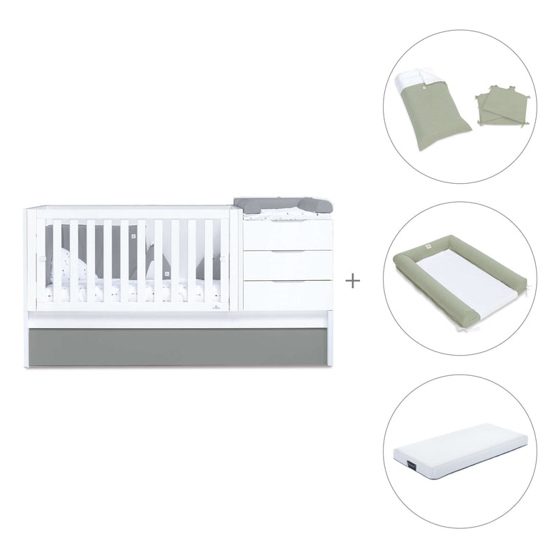 Convertível 70x140 cm branco/antracite · Sero More Antracita K546-M7758