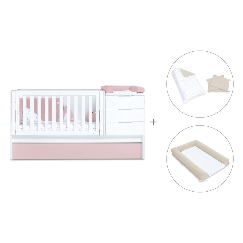 Convertível 70x140 cm branco/rosa claro · Sero More Flamingo K546-M7742