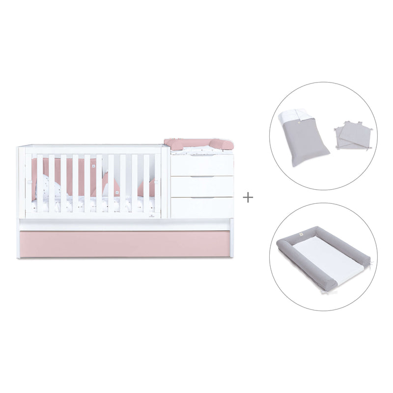 Convertível 70x140 cm branco/rosa claro · Sero More Flamingo K546-M7742