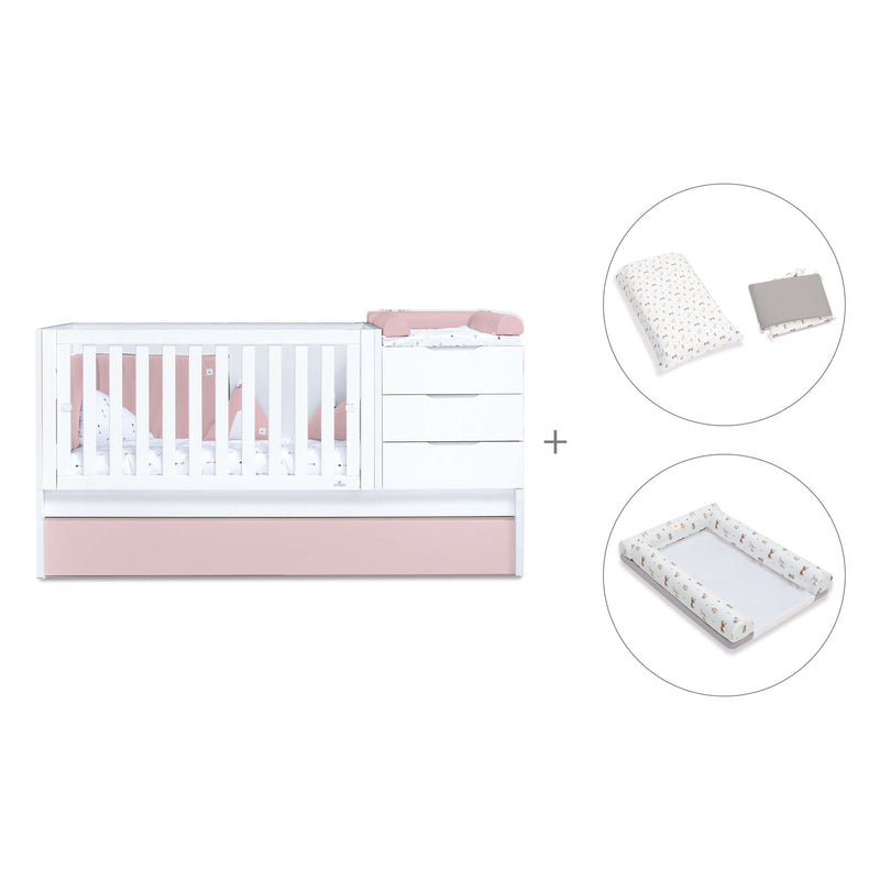 Convertível 70x140 cm branco/rosa claro · Sero More Flamingo K546-M7742