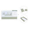 Convertible crib with drawers/trundle bed 70x140 cm white/green-olive · Sero More K546-M7756