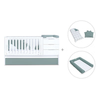 Convertível 70x140 cm branco/eucalipto · Sero More Eucalyptus K546-M7757