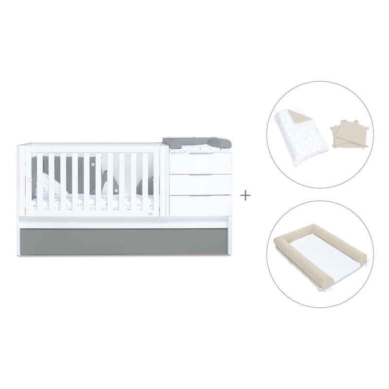 Convertível 70x140 cm branco/antracite · Sero More Antracita K546-M7758