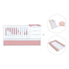 Verwandelbares Babybett 70x140 cm weiss/rosa · Sero More Quarzo K546-M7759