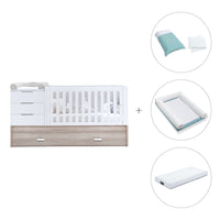 Convertible crib with drawers/trundle bed 70x140 cm wood/white · Sero Loft K547-M9477