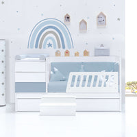 Convertible crib 70x140 cm white/blue · Sero Kubo Blu Denim K551-M7741