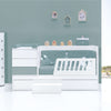 Convertible crib 70x140 cm white/eucalyptus · Sero Kubo Eucalyptus K551-M7757