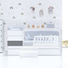 Convertible crib 70x140 cm white/anthracite · Sero Kubo Antracita K551-M7758