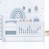 Convertible crib 70x140 cm white/blue · Sero Kubo Blu Denim K551-M7741