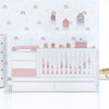 Convertible crib 70x140 cm white/light pink · Sero Kubo Flamingo K551-M7742
