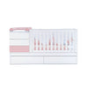 Convertible crib 70x140 cm white/light pink · Sero Kubo Flamingo K551-M7742