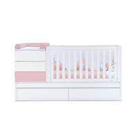 Convertible crib 70x140 cm white/light pink · Sero Kubo Flamingo K551-M7742