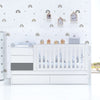 Convertible crib 70x140 cm white/anthracite · Sero Kubo Antracita K551-M7758