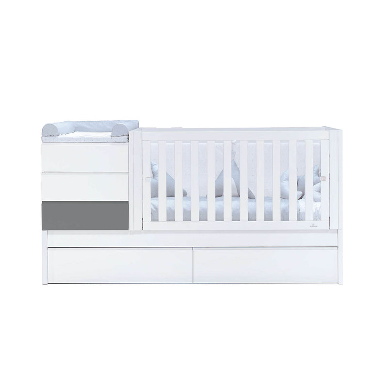 Convertible crib 70x140 cm white/anthracite · Sero Kubo Antracita K551-M7758