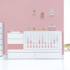 Convertible crib 70x140 cm white/pink · Sero Kubo Quarzo K551-M7759