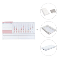 Convertível 70x140 cm branco/rosa claro · Sero Kubo Flamingo K551-M7742