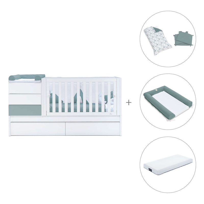 Convertível 70x140 cm branco/eucalipto · Sero Kubo Eucalyptus K551-M7757