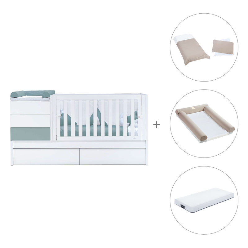 Convertível 70x140 cm branco/eucalipto · Sero Kubo Eucalyptus K551-M7757