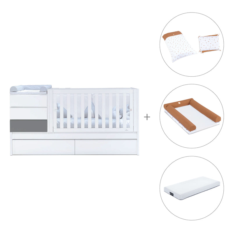 Convertível 70x140 cm branco/antracite · Sero Kubo Antracita K551-M7758