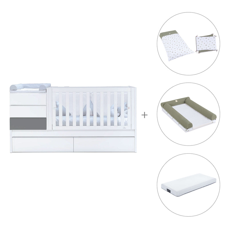 Convertível 70x140 cm branco/antracite · Sero Kubo Antracita K551-M7758