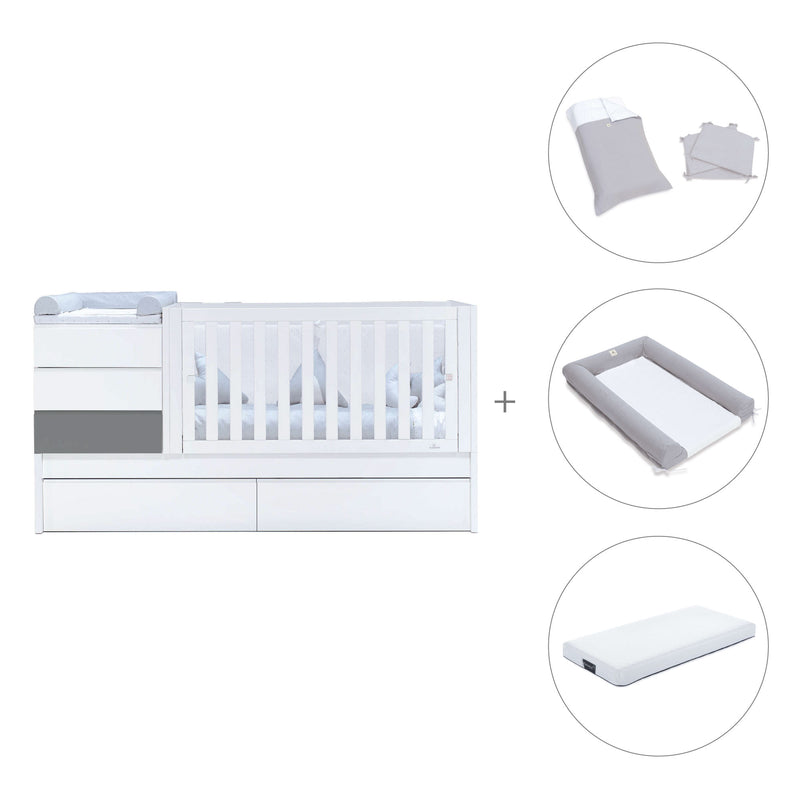 Convertível 70x140 cm branco/antracite · Sero Kubo Antracita K551-M7758