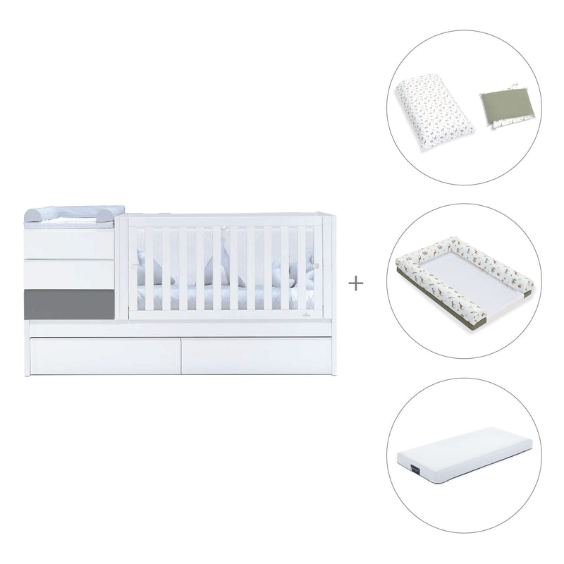 Convertível 70x140 cm branco/antracite · Sero Kubo Antracita K551-M7758