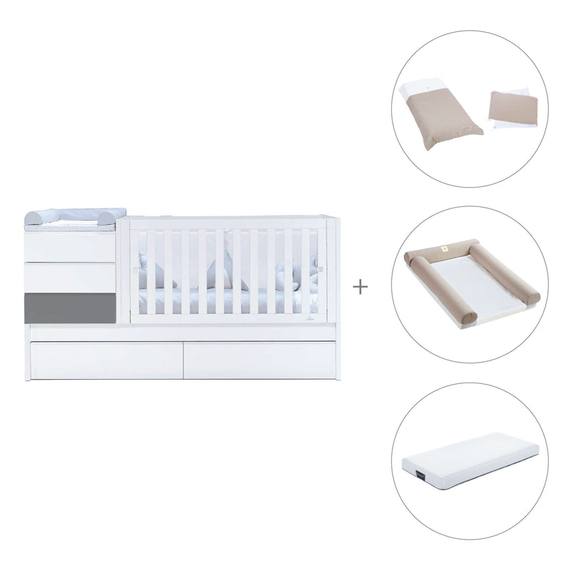 Convertível 70x140 cm branco/antracite · Sero Kubo Antracita K551-M7758