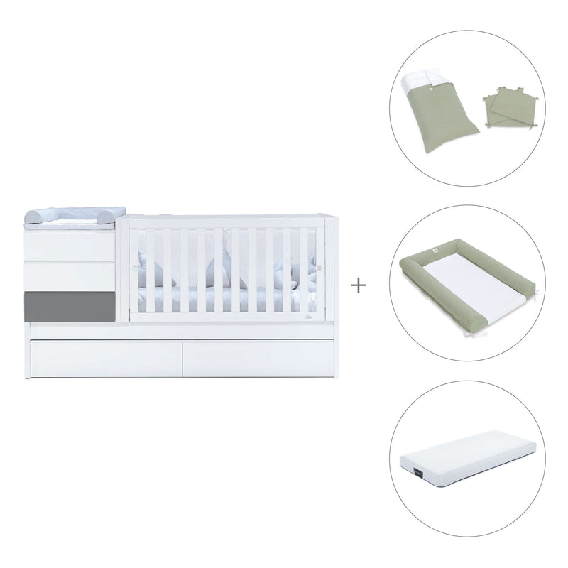 Convertível 70x140 cm branco/antracite · Sero Kubo Antracita K551-M7758