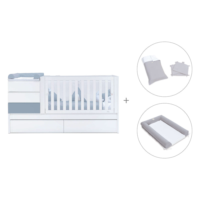 Convertível 70x140 cm branco/azul · Sero Kubo Blu Denim K551-M7741