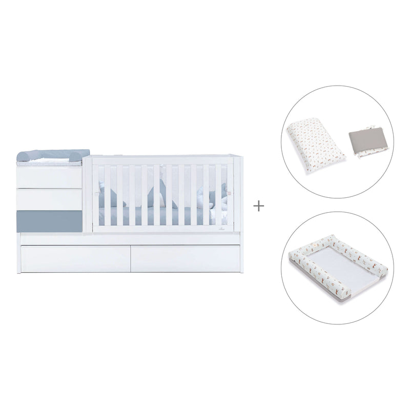 Convertível 70x140 cm branco/azul · Sero Kubo Blu Denim K551-M7741