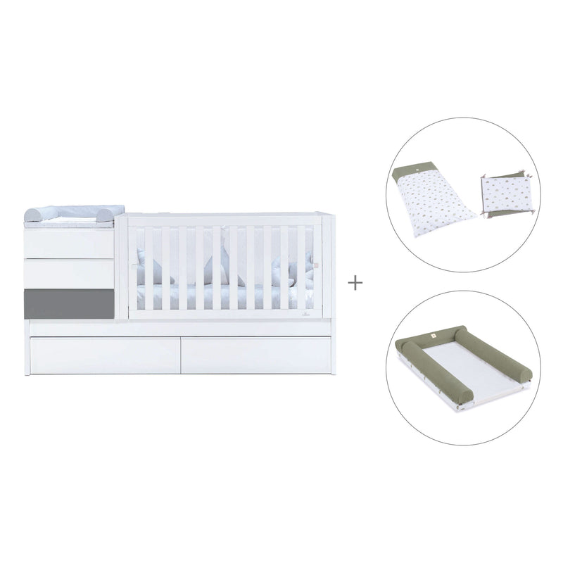 Convertível 70x140 cm branco/antracite · Sero Kubo Antracita K551-M7758