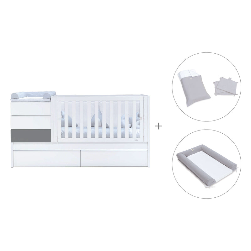 Convertível 70x140 cm branco/antracite · Sero Kubo Antracita K551-M7758