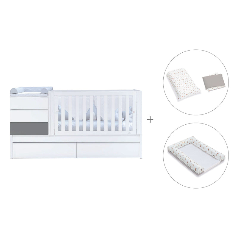 Convertível 70x140 cm branco/antracite · Sero Kubo Antracita K551-M7758