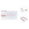 Verwandelbares Babybett 70x140 cm weiss/rosa · Sero Kubo Quarzo K551-M7759