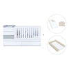 Grey/white convertible crib 70x140cm with drawers or trundle bed · Sero Kubo K551-M7778