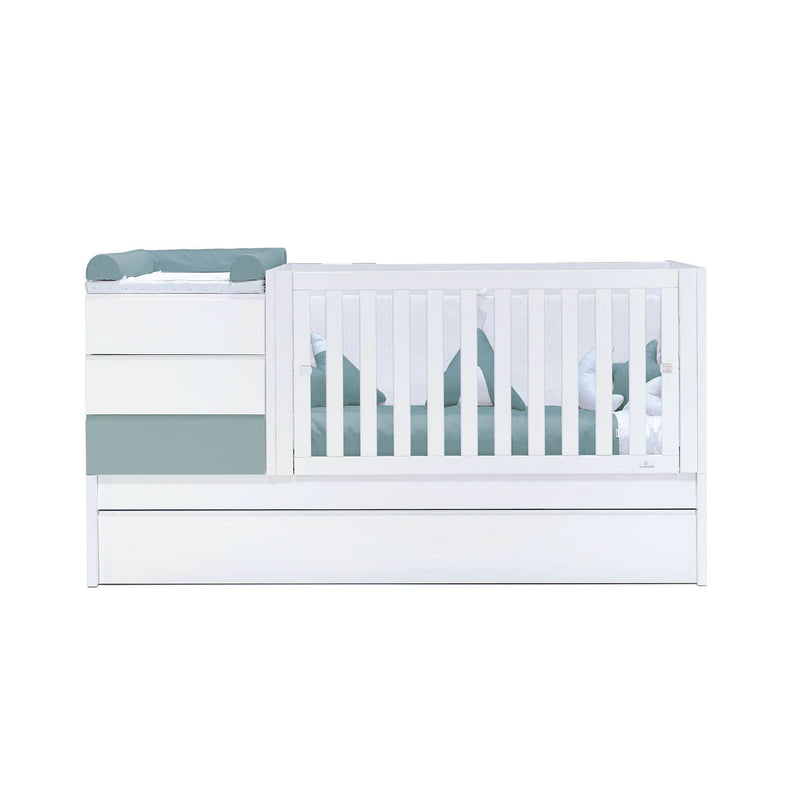 Convertible crib 70x140 cm white/eucalyptus · Sero Kubo Eucalyptus K551-M7757