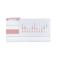 Convertible crib 70x140 cm white/pink · Sero Kubo Quarzo K551-M7759