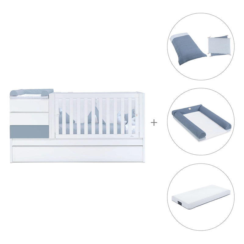 Convertível 70x140 cm branco/azul · Sero Kubo Blu Denim K551-M7741