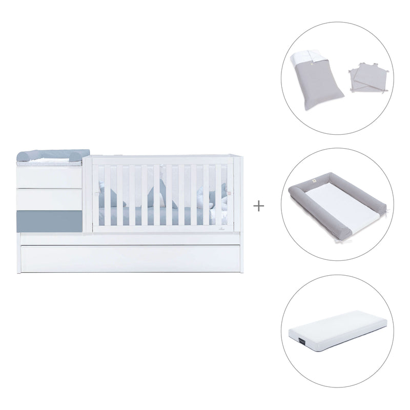 Convertível 70x140 cm branco/azul · Sero Kubo Blu Denim K551-M7741